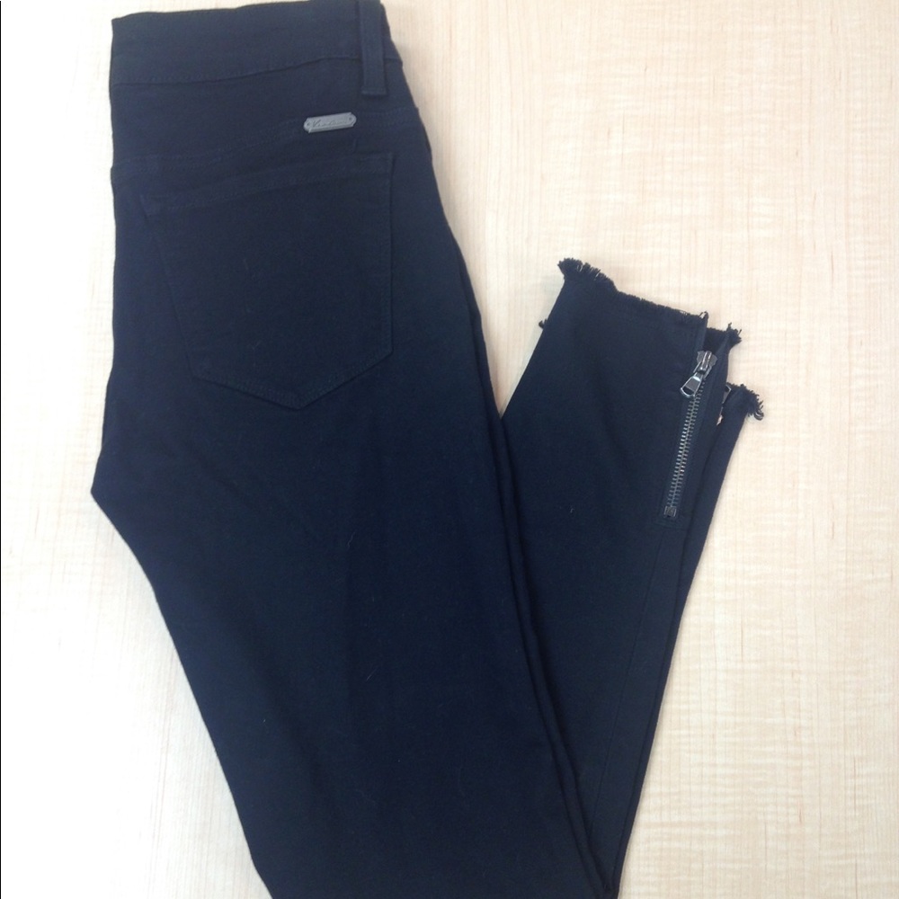 Kancan black skinny jeans with zipper